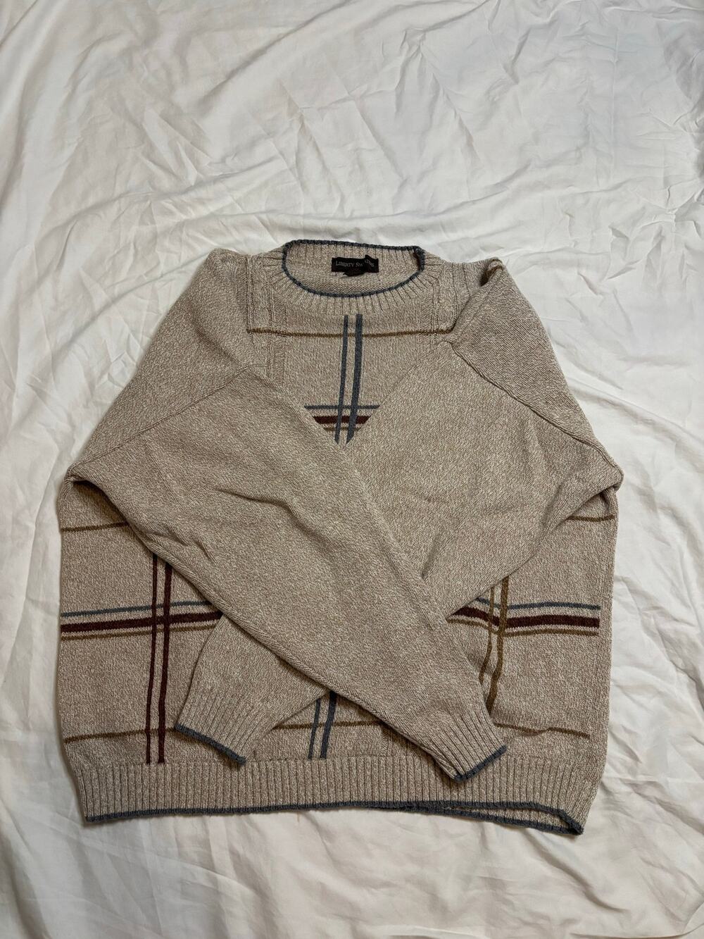 vintage 1990s Liberty Sweaters heavy knit crewneck.